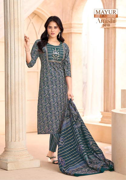 Amishi Vol 3 Mayur Creation Readymade Cotton Pant Suits Wholesale