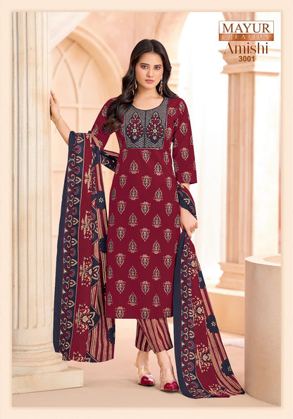Amishi Vol 3 Mayur Creation Readymade Cotton Pant Suits Wholesale