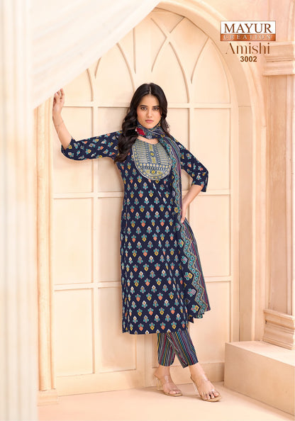 Amishi Vol 3 Mayur Creation Readymade Cotton Pant Suits Wholesale