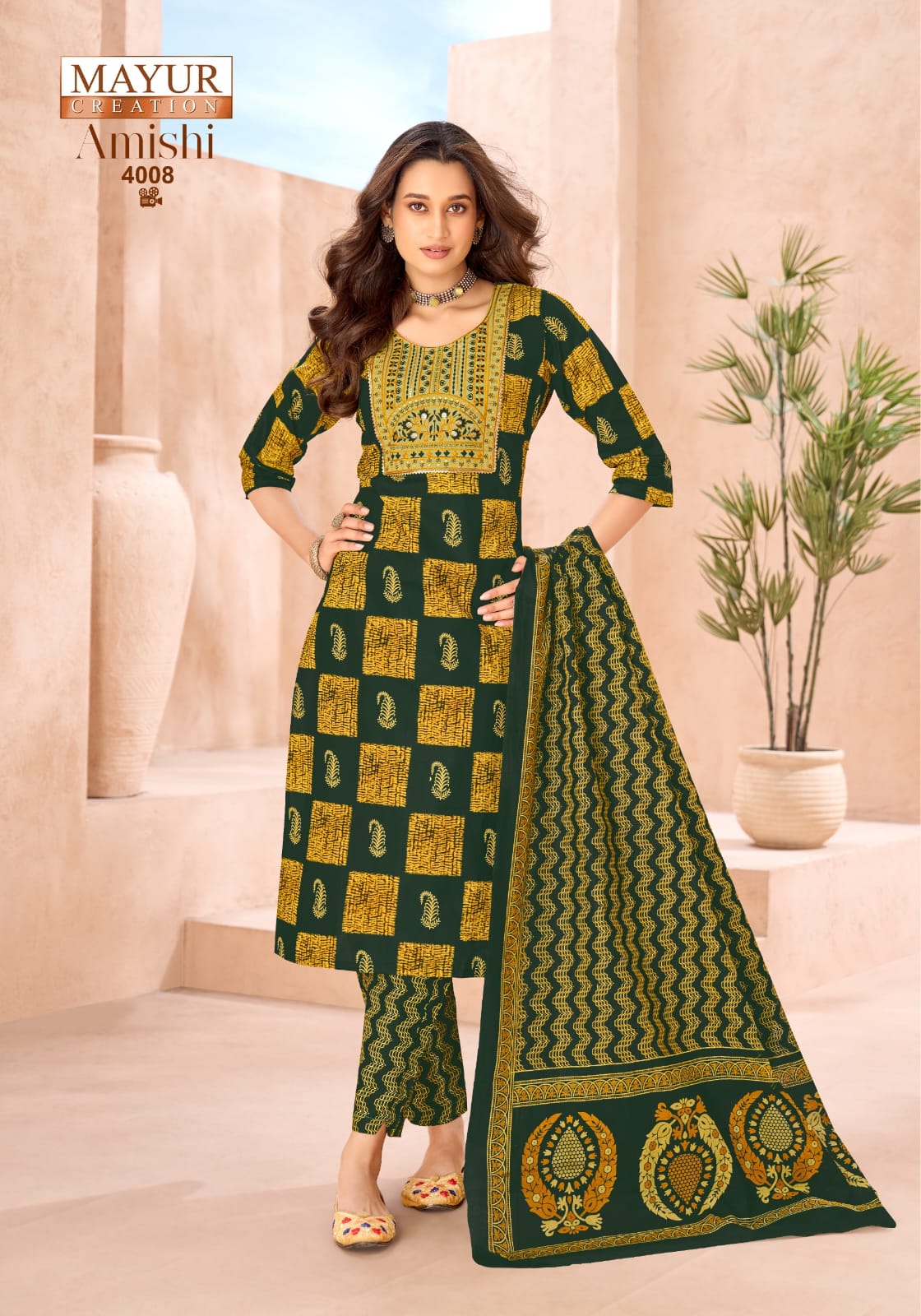 Amishi Vol 4 Mayur Creation Readymade Cotton Pant Suits Exporter India