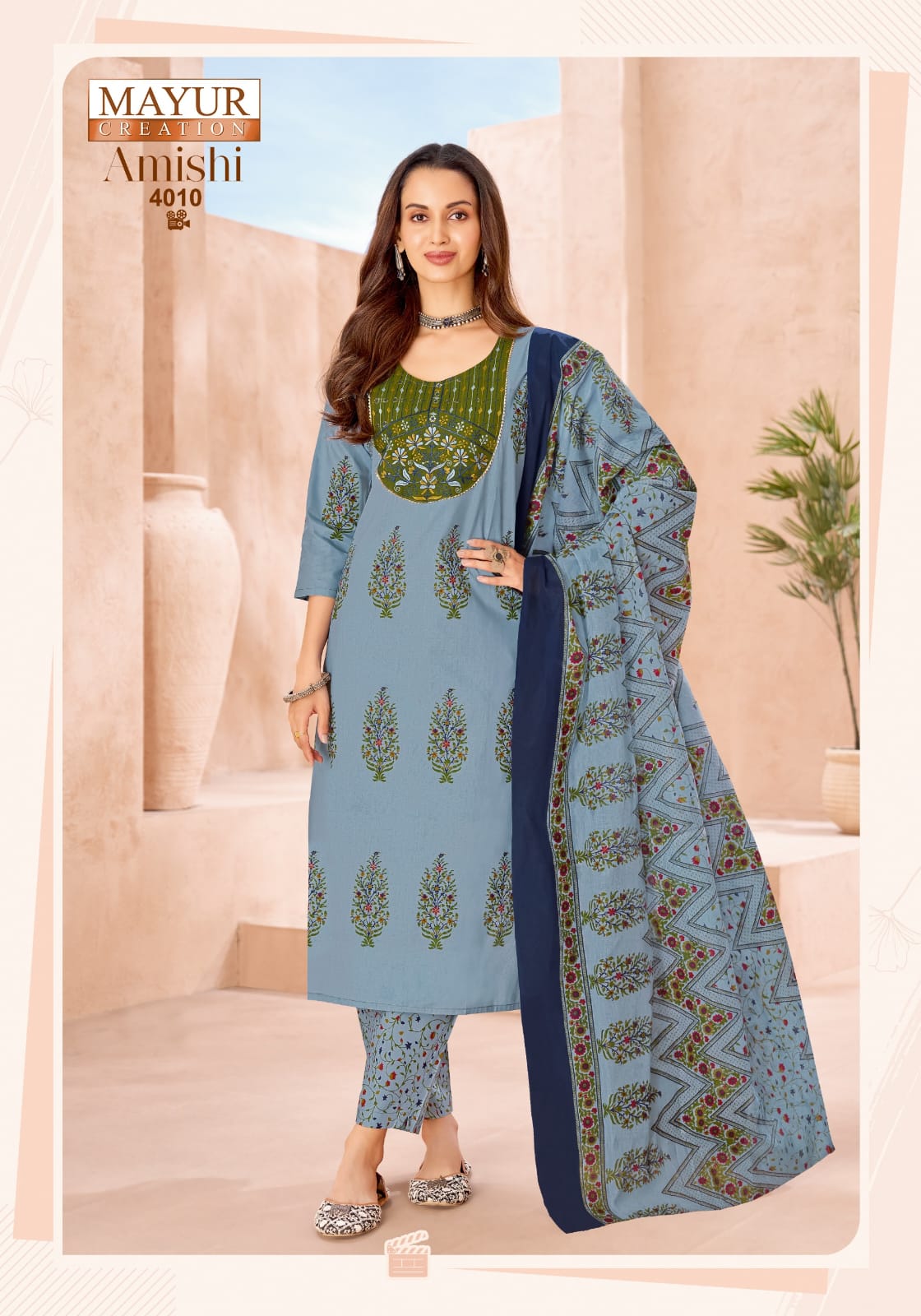 Amishi Vol 4 Mayur Creation Readymade Cotton Pant Suits Exporter India