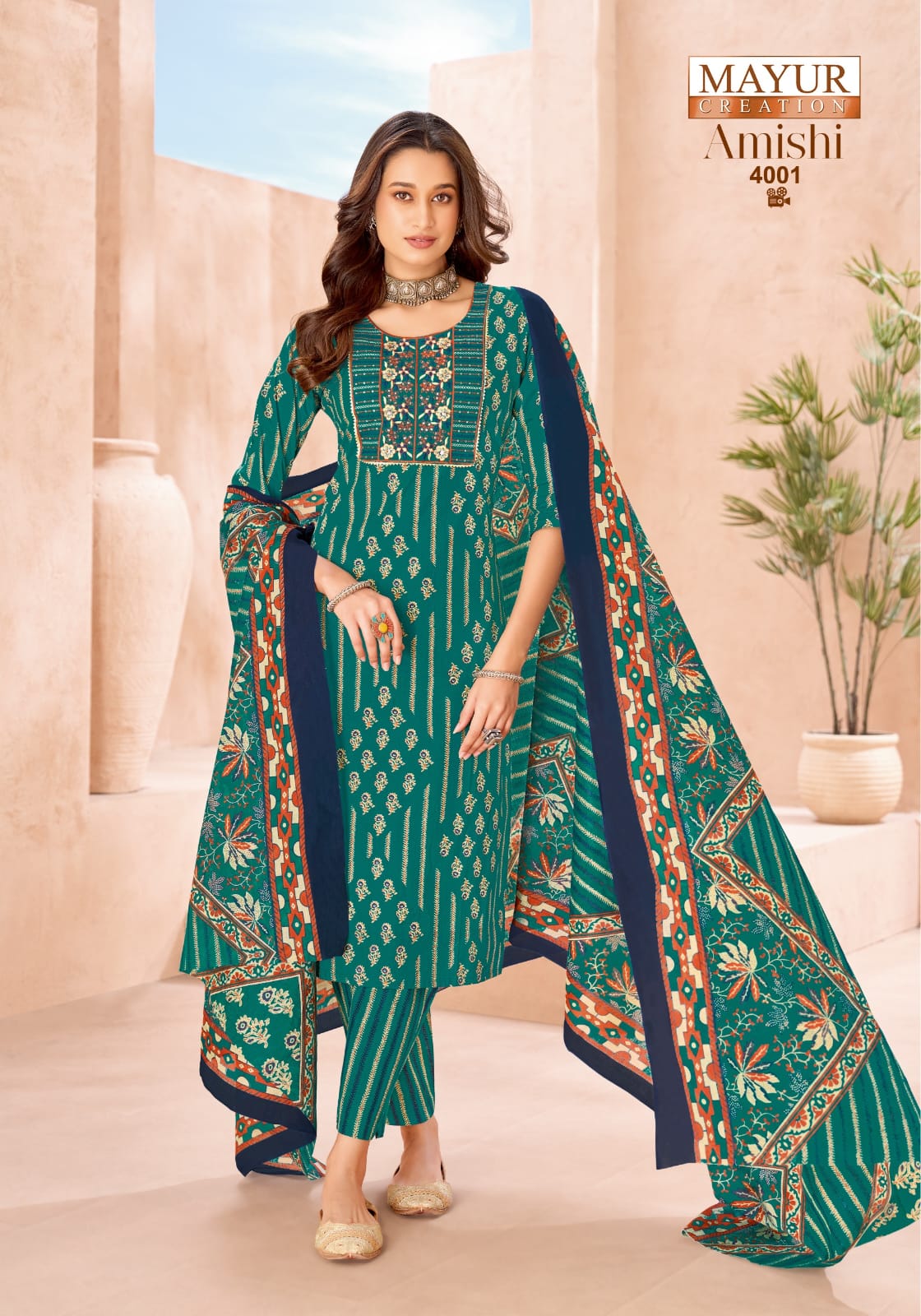 Amishi Vol 4 Mayur Creation Readymade Cotton Pant Suits Exporter India