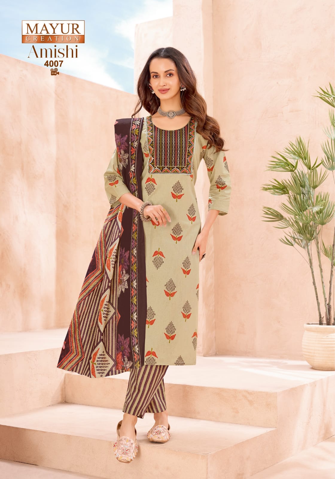 Amishi Vol 4 Mayur Creation Readymade Cotton Pant Suits Exporter India