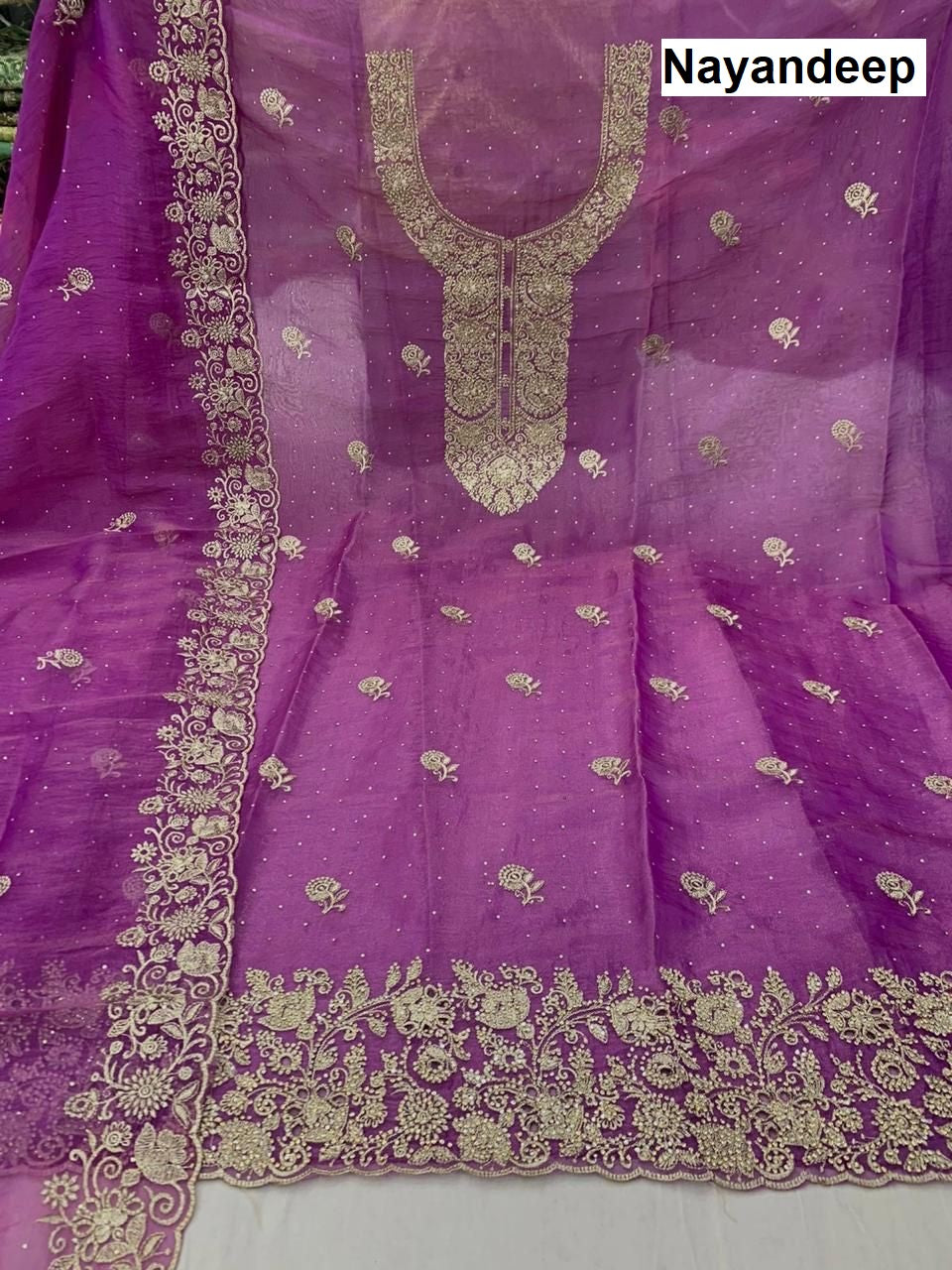 Ammu Nayandeep Silk Salwar Suits Wholesaler