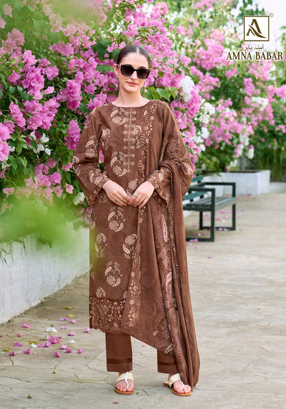 Amna Babar Alok Cambric Cotton Karachi Salwar Suits Exporter Ahmedabad