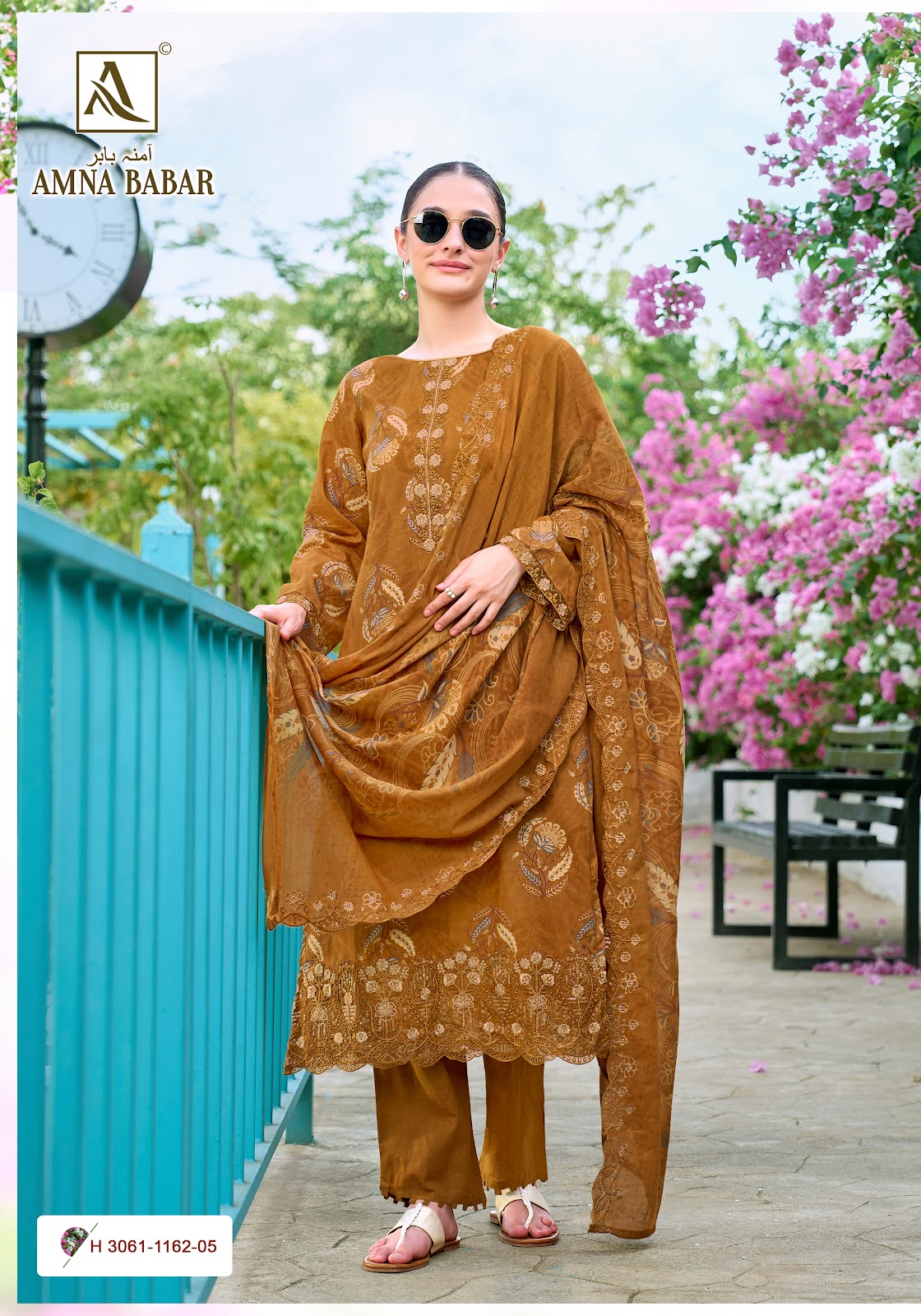 Amna Babar Alok Cambric Cotton Karachi Salwar Suits Exporter Ahmedabad