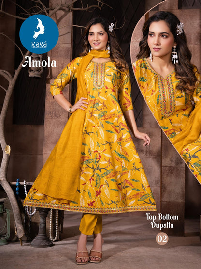 Amola Kaya Vertican Readymade Anarkali Suits Manufacturer India