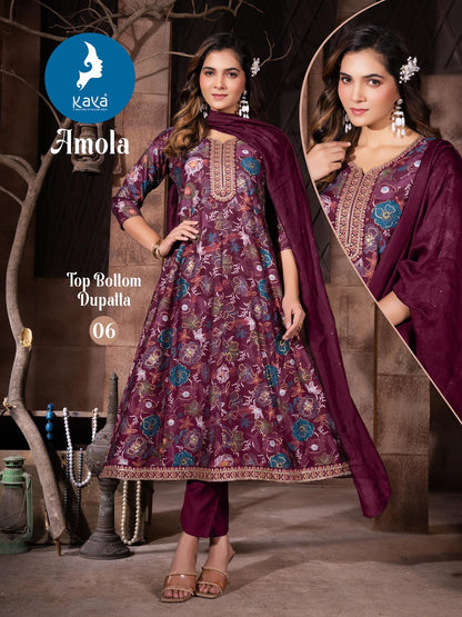 Amola Kaya Vertican Readymade Anarkali Suits Manufacturer India