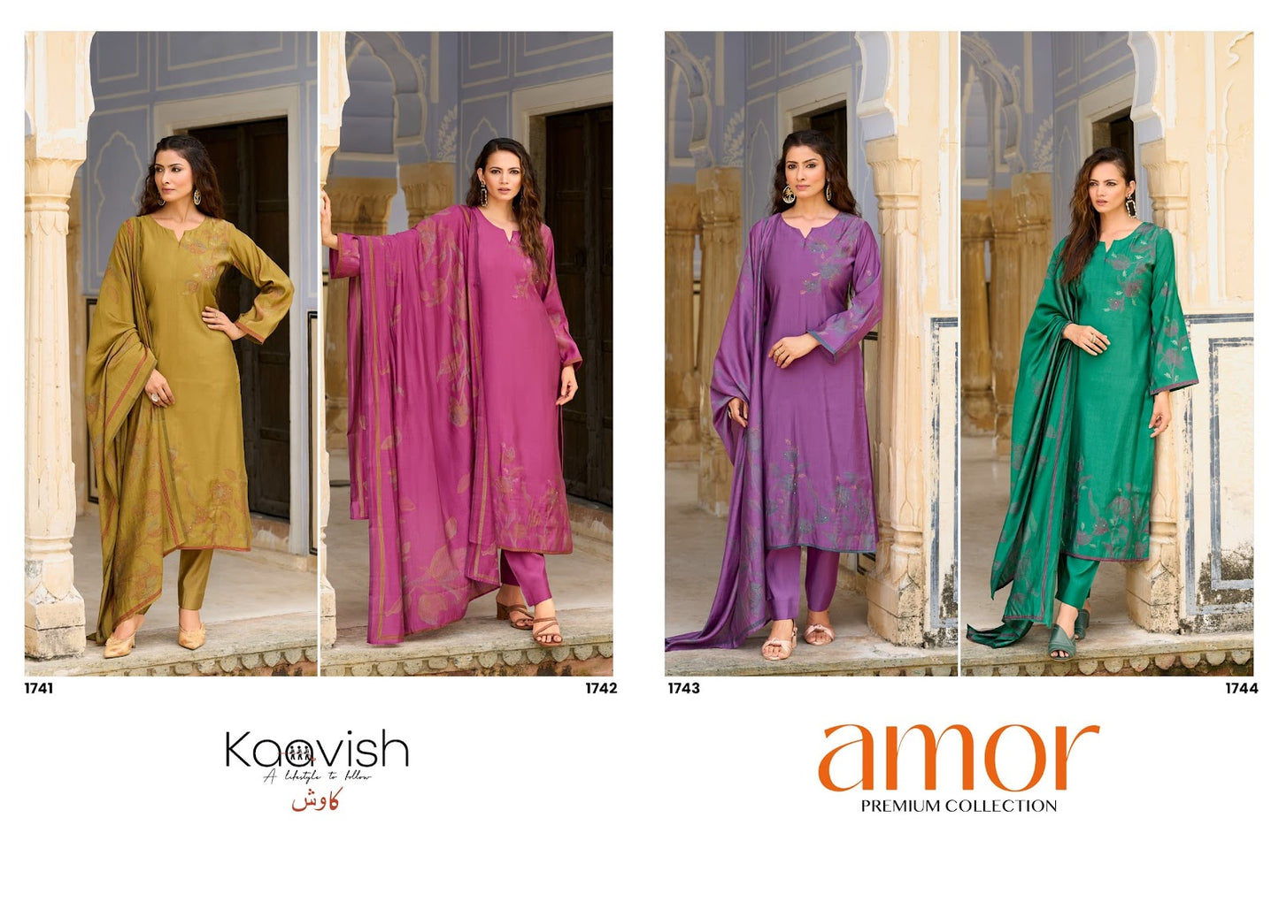 Amor Kaavish Pure Muslin Pant Style Suits Wholesale Price