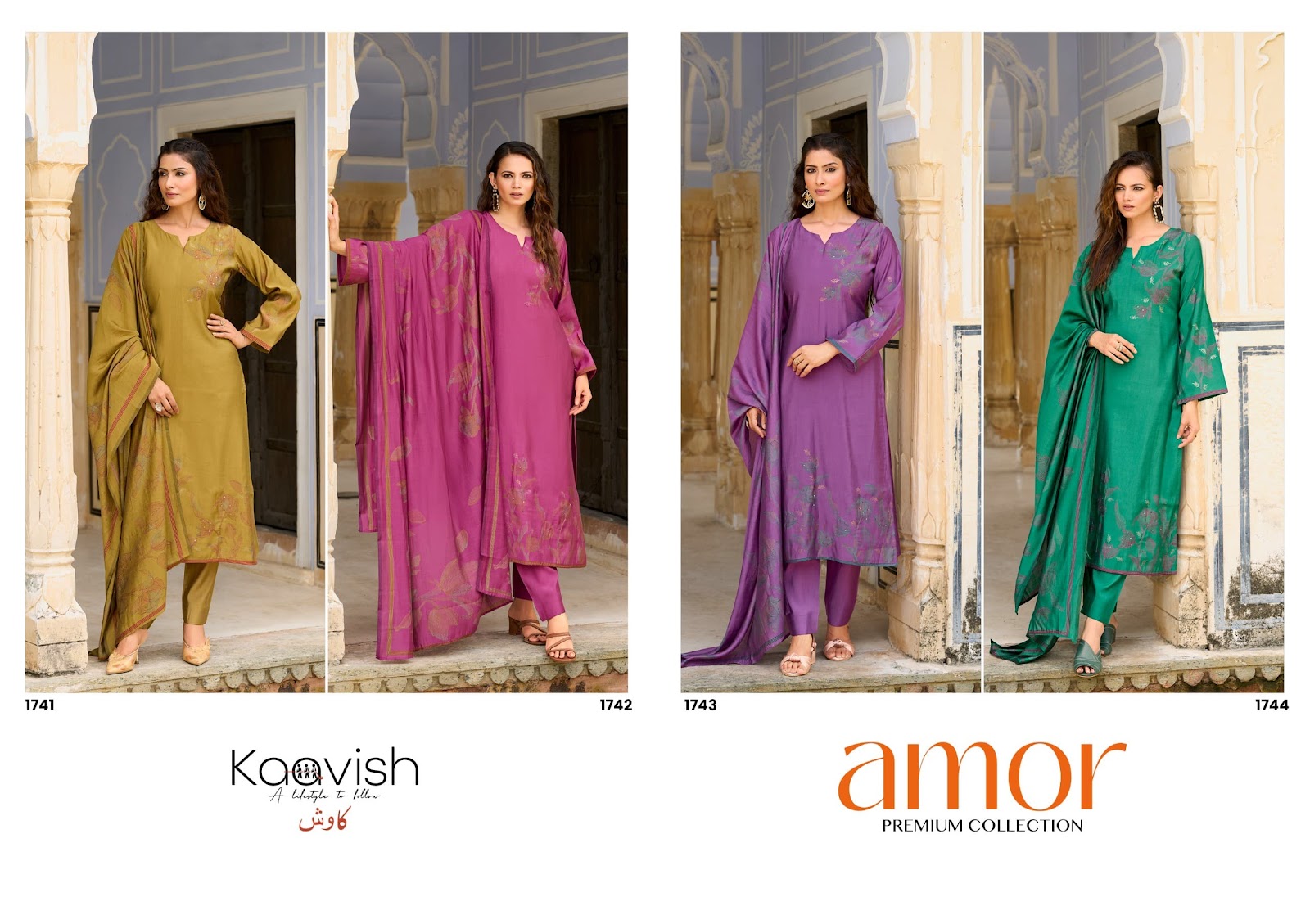 Amor Kaavish Pure Muslin Pant Style Suits Wholesale Price