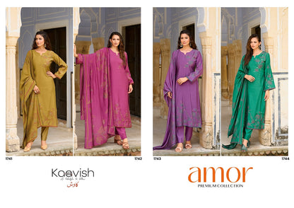 Amor Kaavish Pure Muslin Pant Style Suits Wholesale Price