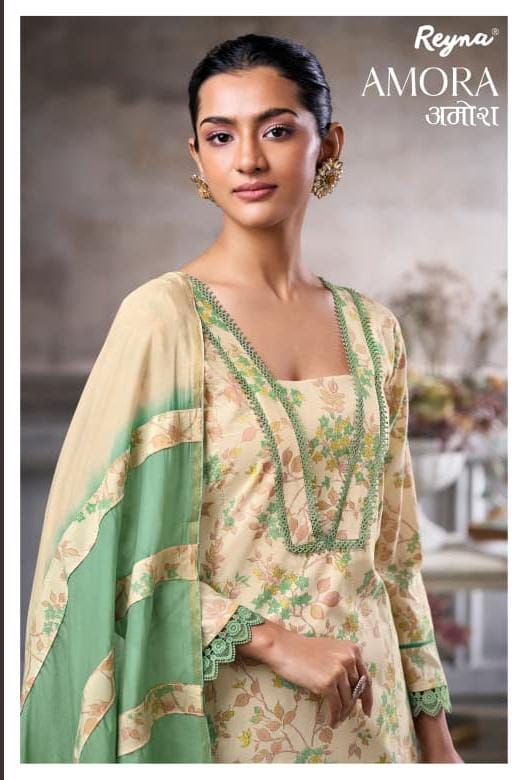 Amora Reyna Cotton Pant Style Suits Wholesale Rate