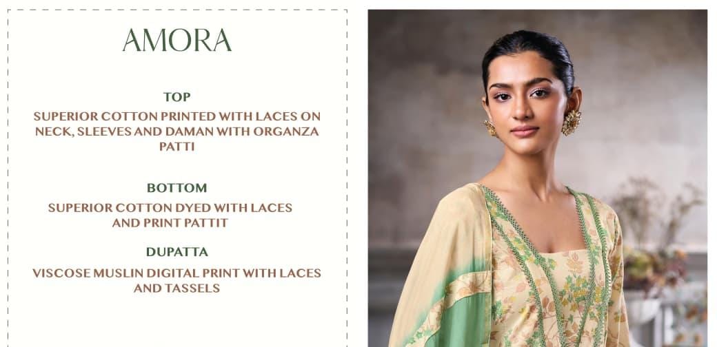 Amora Reyna Cotton Pant Style Suits Wholesale Rate