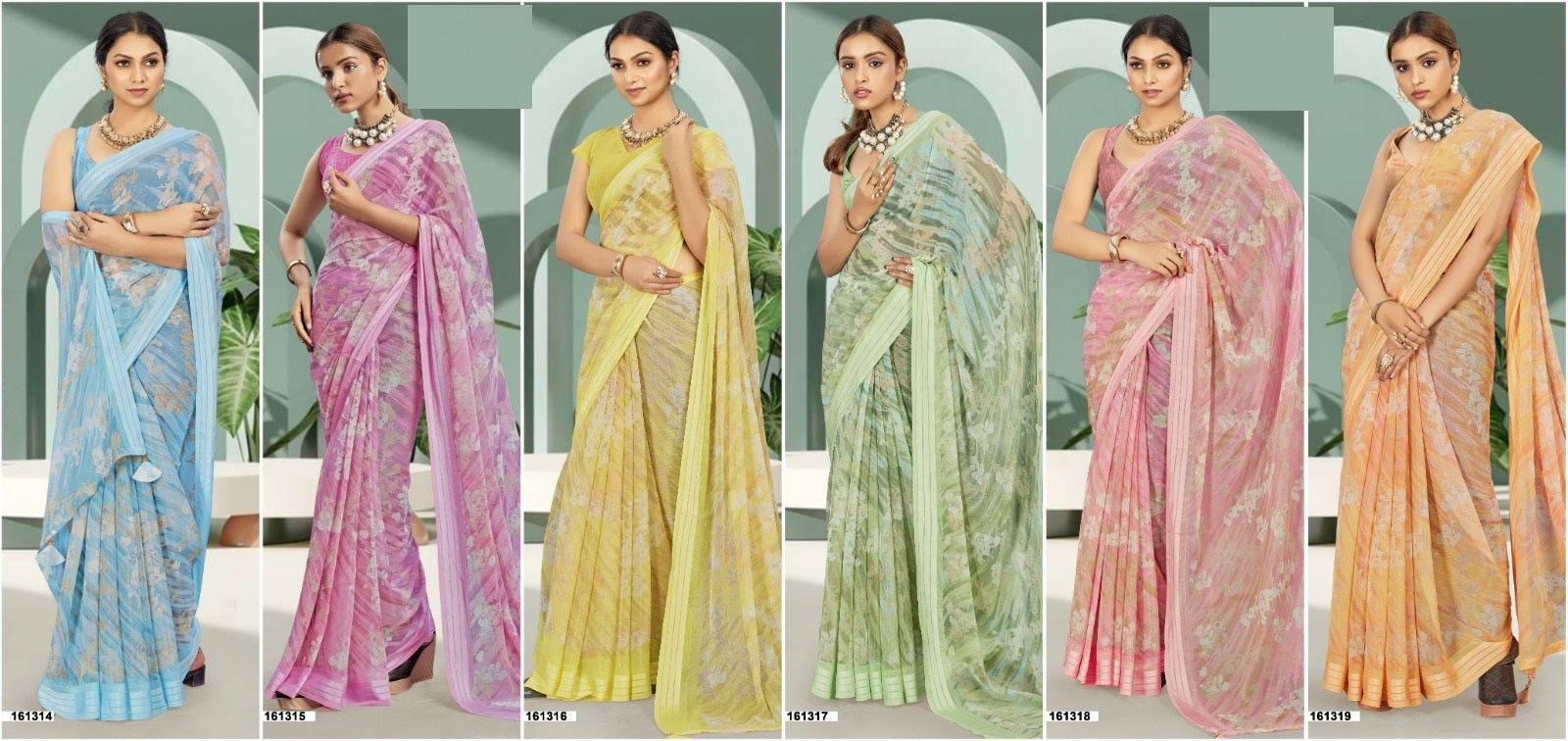 Amora Vallabhi Prints Georgette Sarees Manufacturer Gujarat