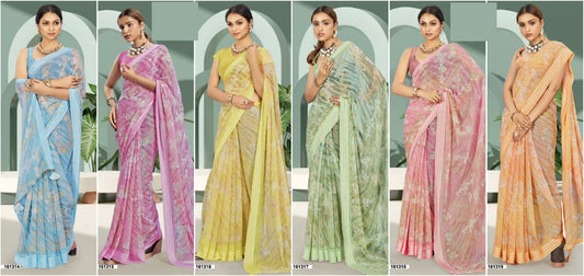 Amora Vallabhi Prints Georgette Sarees Manufacturer Gujarat