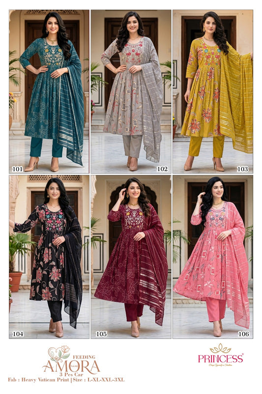 Amora Vol 2 Princess Creation Vatican Feeding Readymade Suit Exporter Gujarat