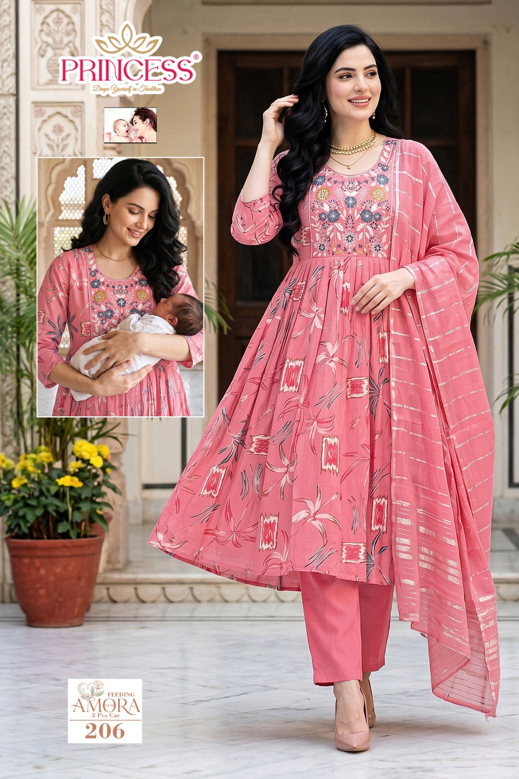 Amora Vol 2 Princess Creation Vatican Feeding Readymade Suit Exporter Gujarat