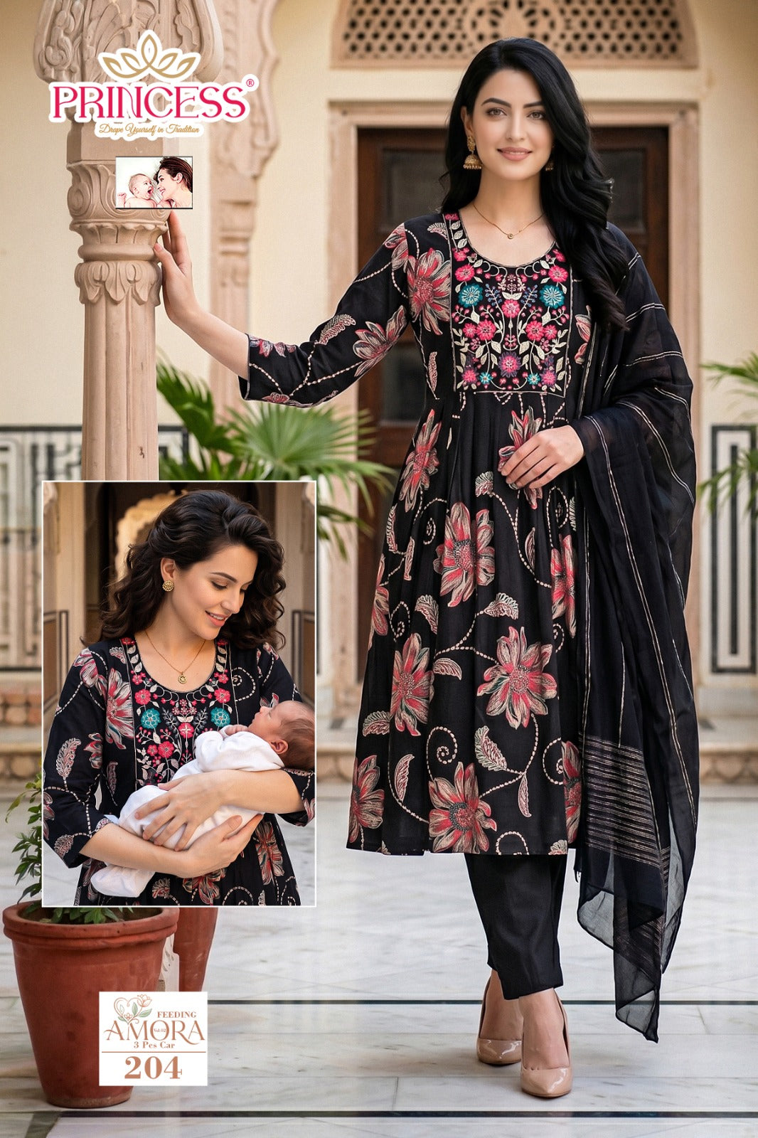 Amora Vol 2 Princess Creation Vatican Feeding Readymade Suit Exporter Gujarat