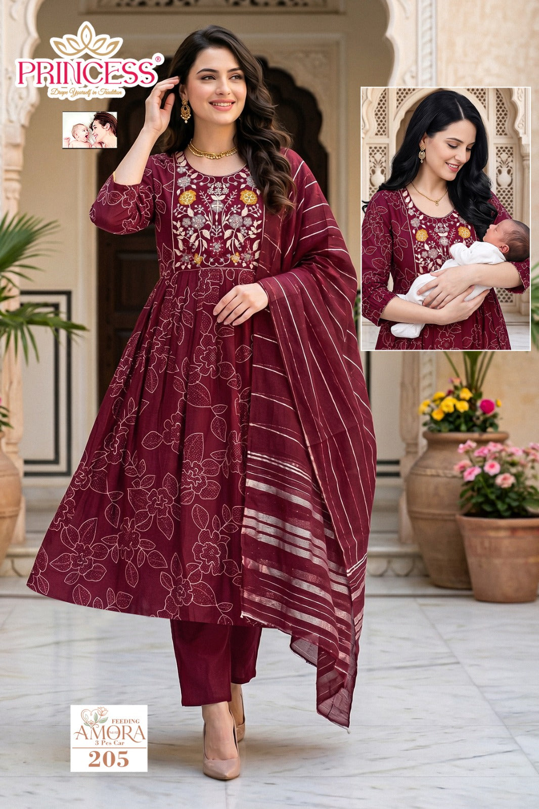 Amora Vol 2 Princess Creation Vatican Feeding Readymade Suit Exporter Gujarat