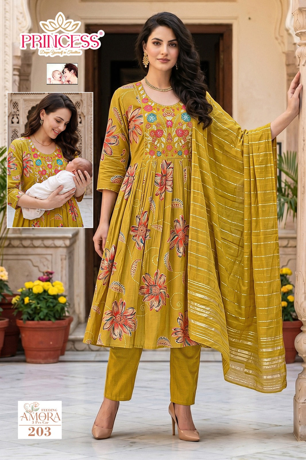 Amora Vol 2 Princess Creation Vatican Feeding Readymade Suit Exporter Gujarat