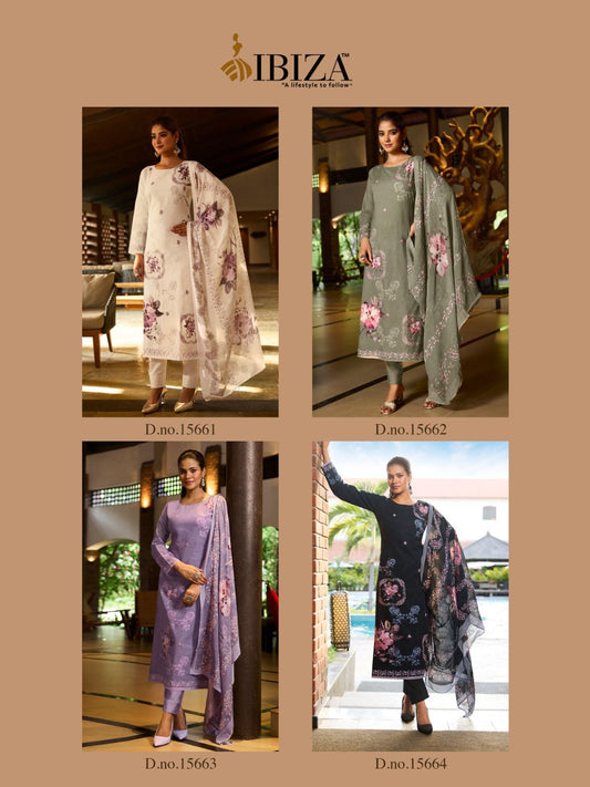 Amore Ibiza Lawn Cotton Pant Style Suits Supplier Ahmedabad