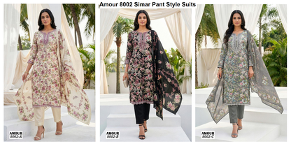 Amour 8002 Simar Masaba Silk Pant Style Suits Manufacturer Ahmedabad
