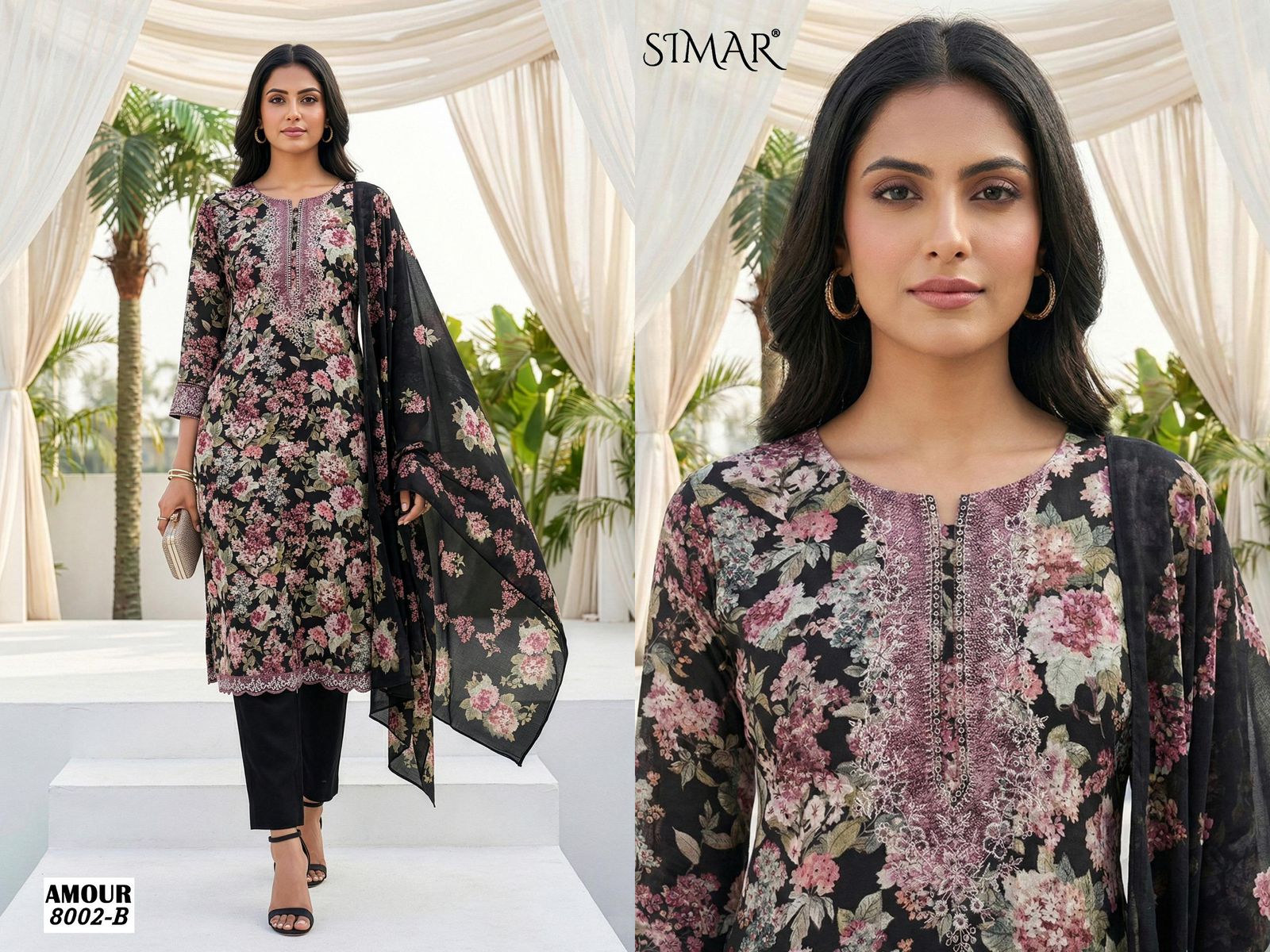 Amour 8002 Simar Masaba Silk Pant Style Suits Manufacturer Ahmedabad