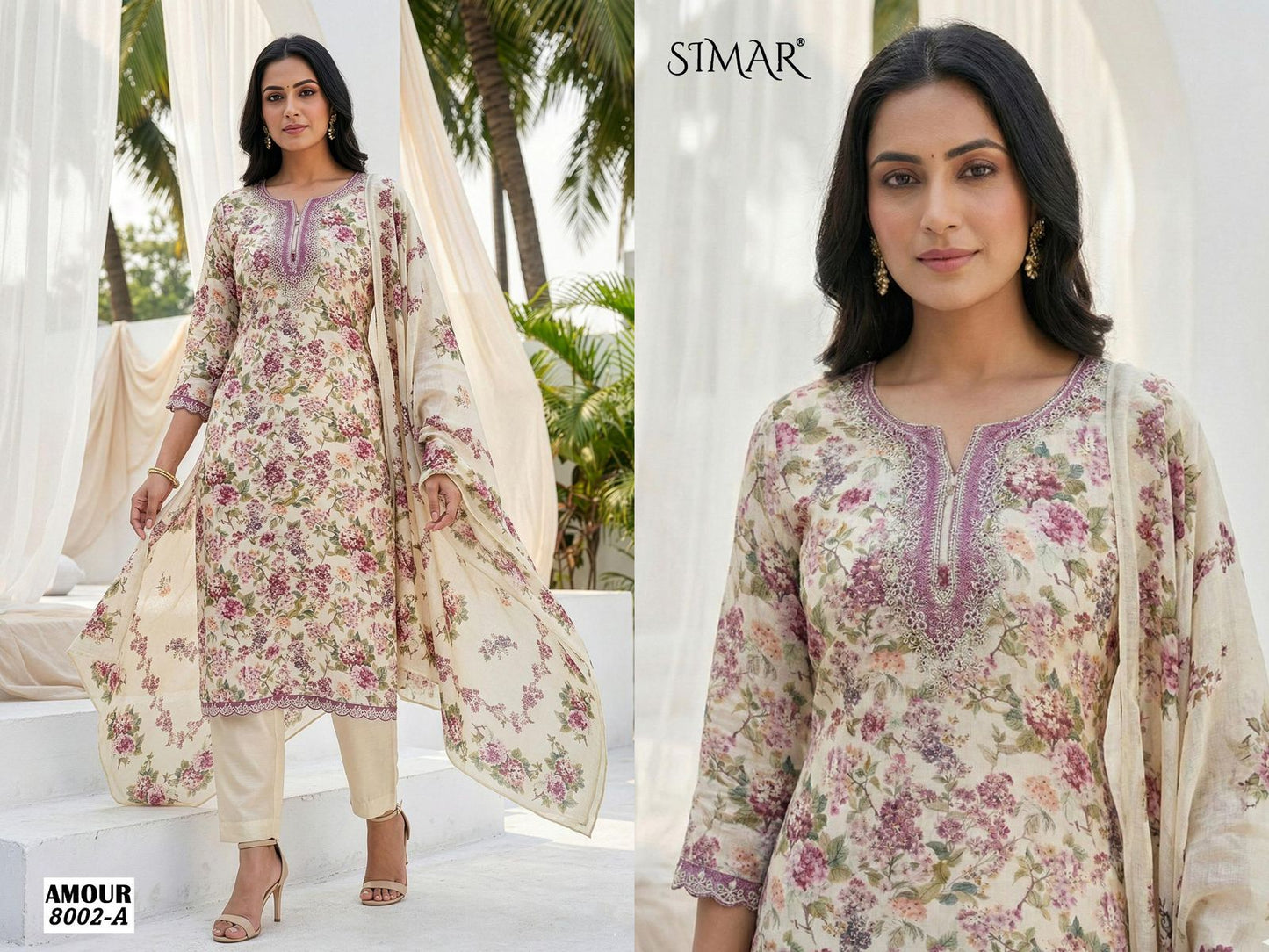 Amour 8002 Simar Masaba Silk Pant Style Suits Manufacturer Ahmedabad