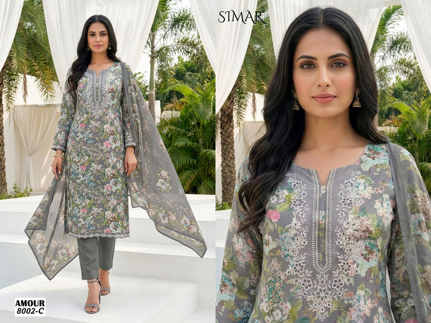 Amour 8002 Simar Masaba Silk Pant Style Suits Manufacturer Ahmedabad