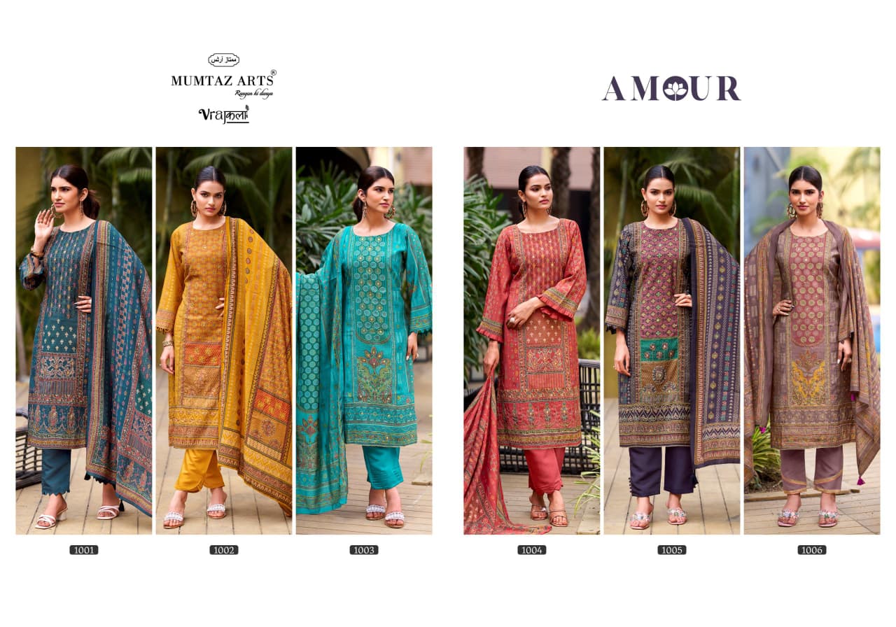 Amour Mumtaz Arts Viscose Modal Karachi Salwar Suits Manufacturer