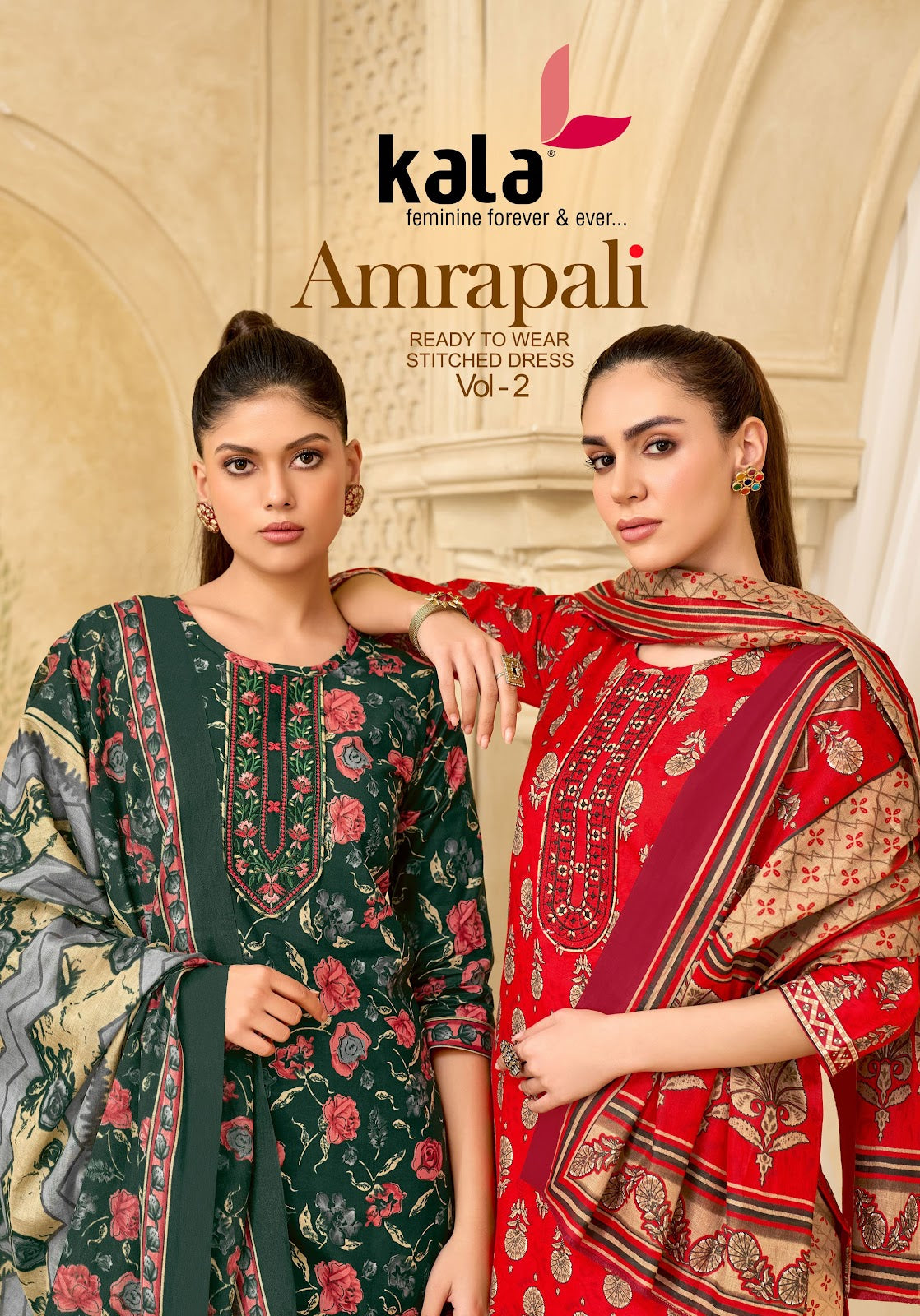Amrapali Vol 2 Kala Readymade Cotton Pant Suits Manufacturer India