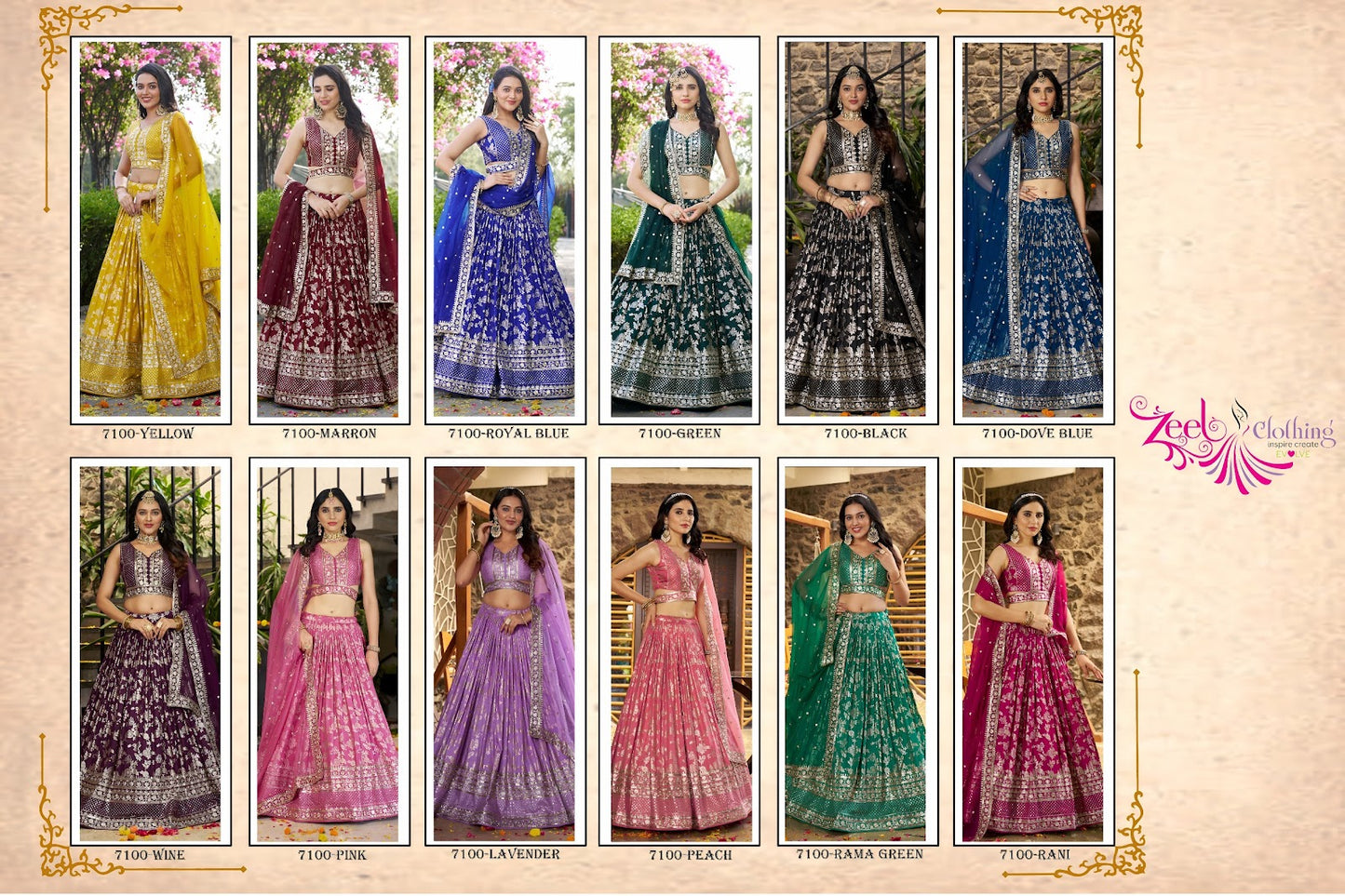 Amrapali Zeel Dola Silk Lehenga Choli Manufacturer India