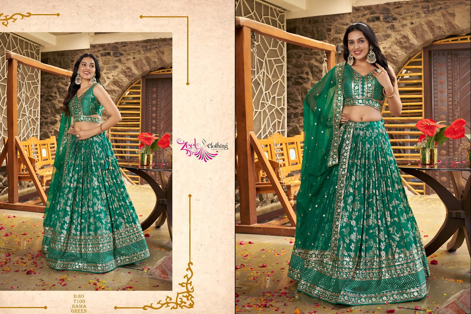 Amrapali Zeel Dola Silk Lehenga Choli Manufacturer India