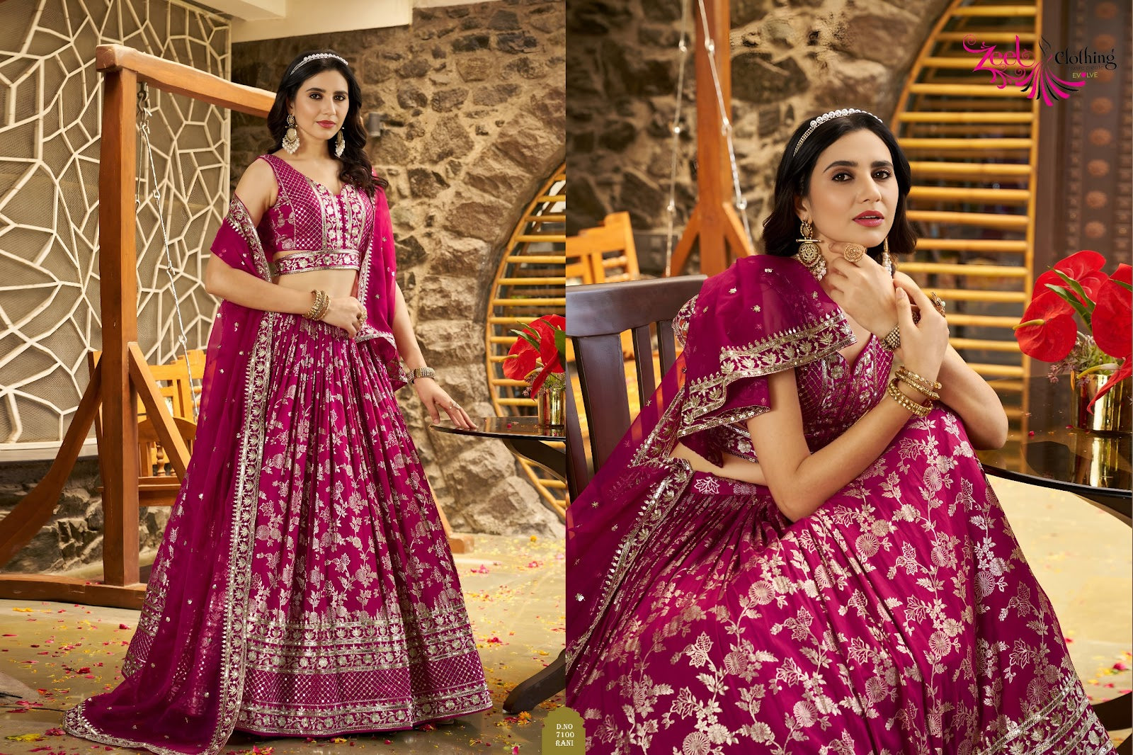 Amrapali Zeel Dola Silk Lehenga Choli Manufacturer India