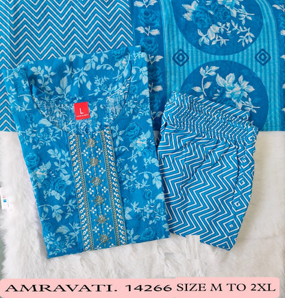 Amravati Jnx Jaipuri Readymade Cotton Pant Suits Supplier India