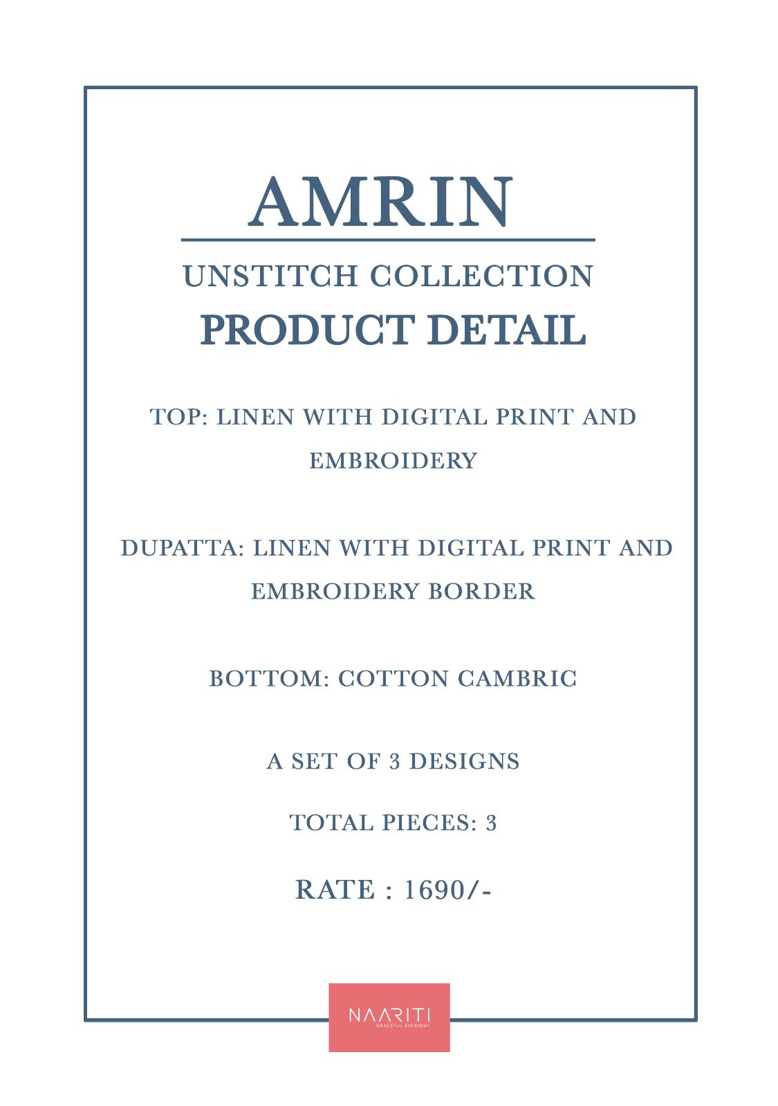 Amrin Naariti Linen Pant Style Suits Wholesale Price