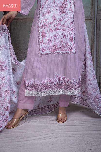 Amrin Pink Naariti Linen Pant Style Suits Wholesale Rate