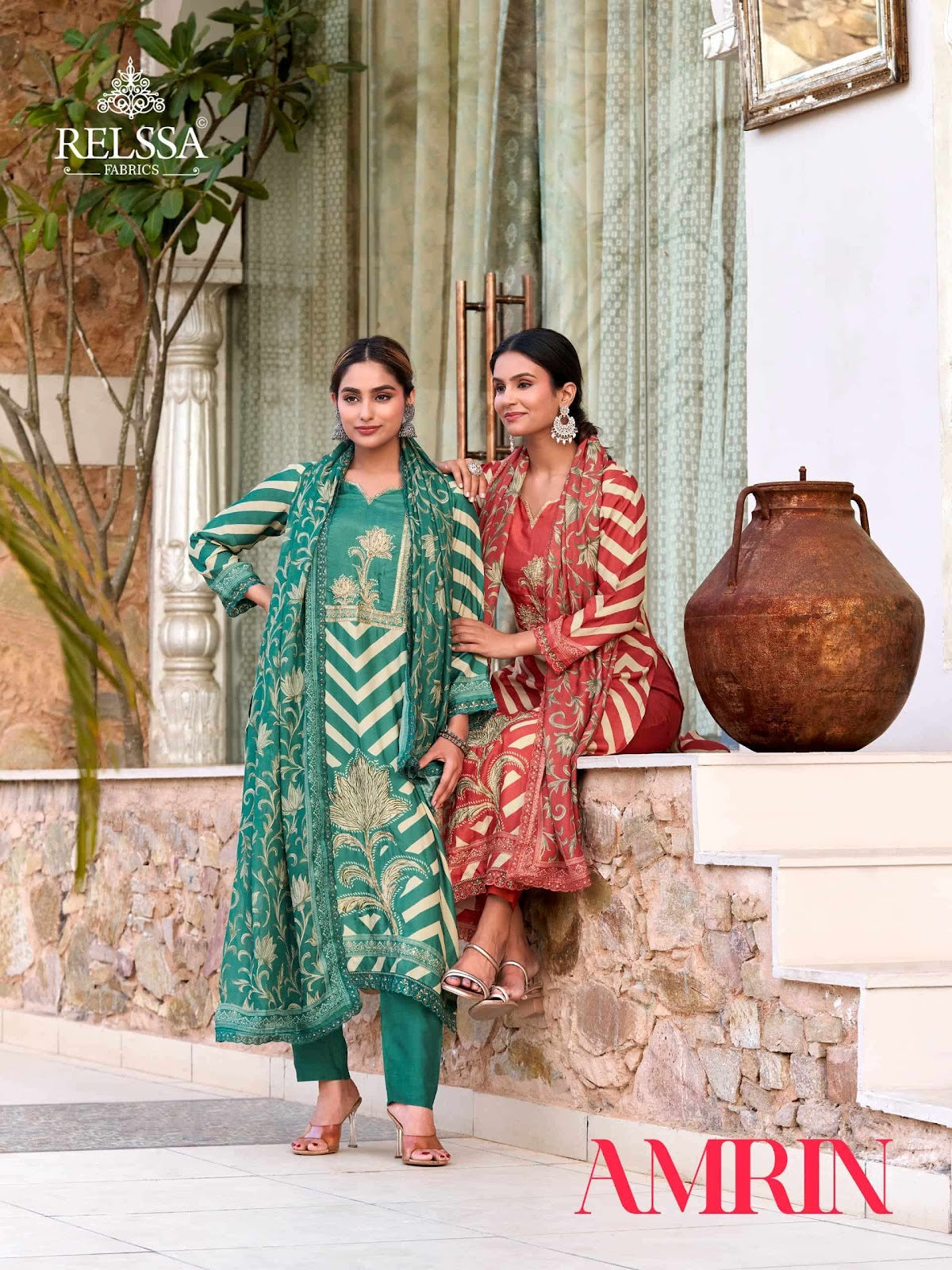 Amrin Relssa Fabrics Pure Maslin Pant Style Suits Manufacturer