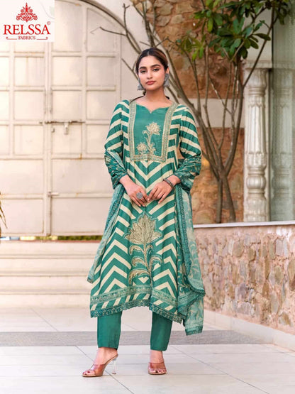 Amrin Relssa Fabrics Pure Maslin Pant Style Suits Manufacturer