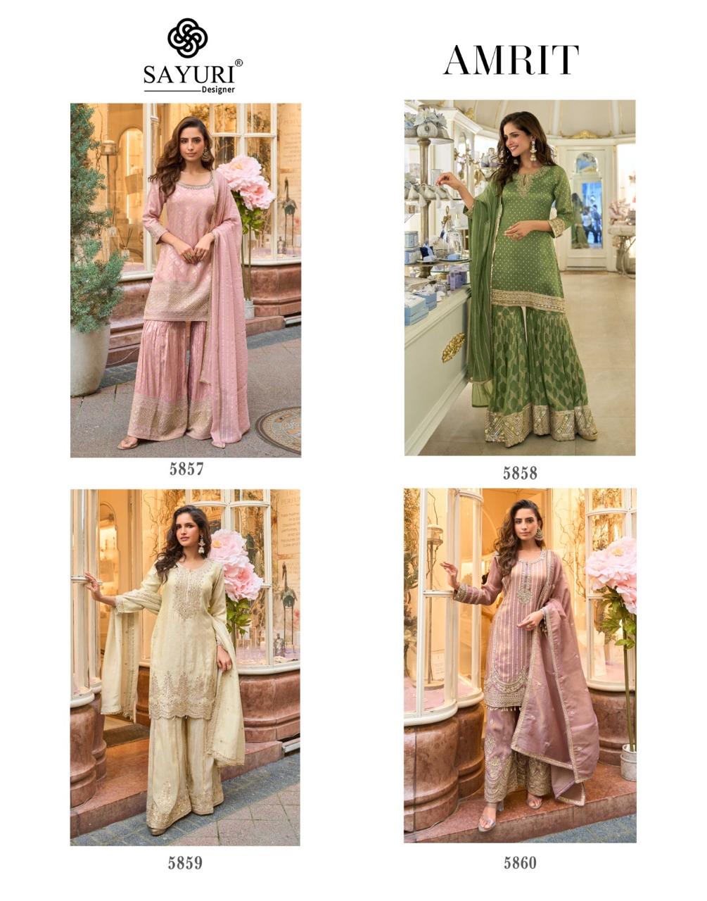 Amrit Sayuri Pure Viscose Readymade Suits Wholesale
