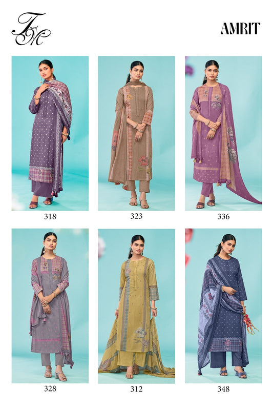 Amrit Tm Cotton Lawn Pant Style Suits Supplier India
