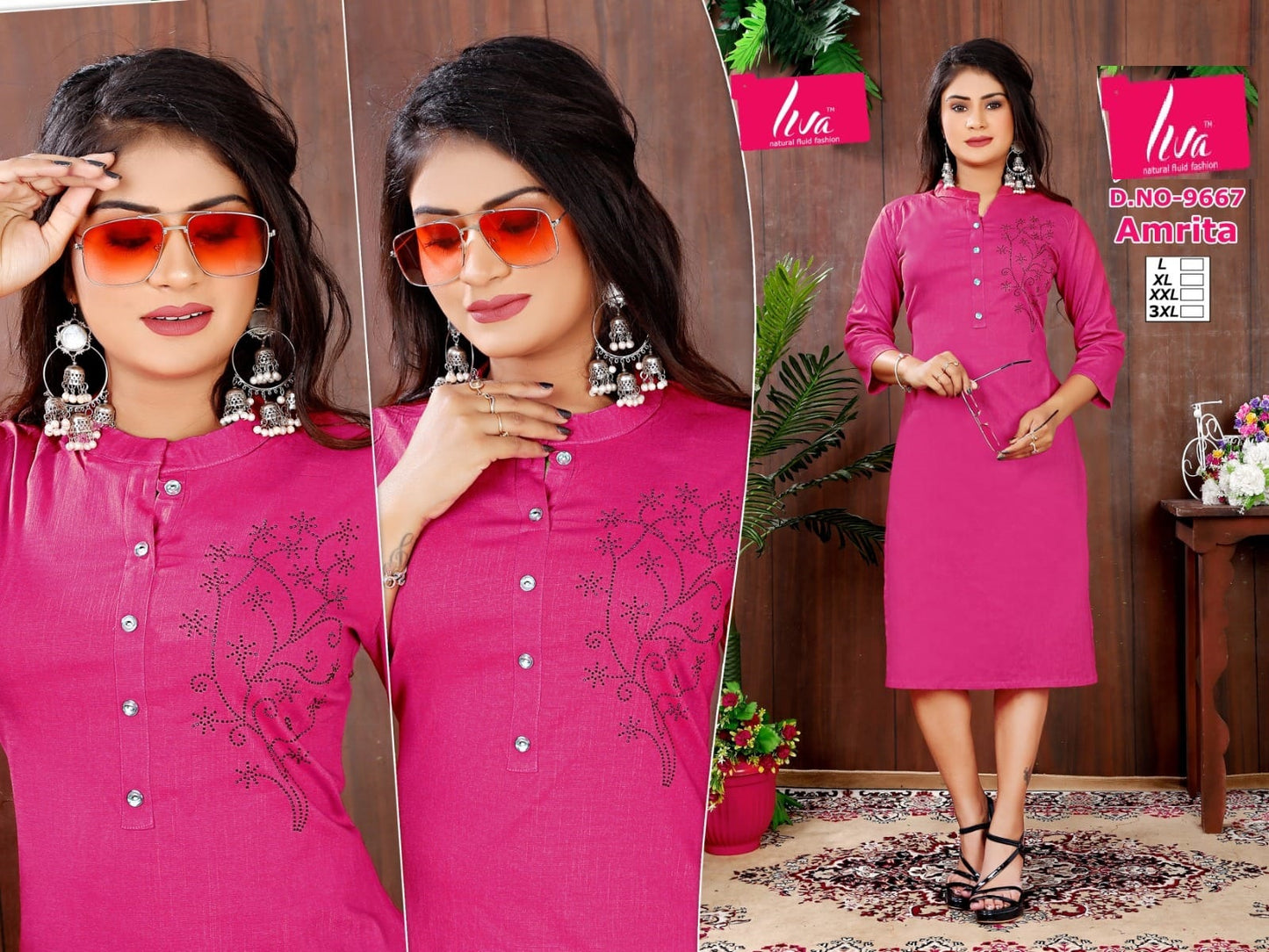 Amrita 020125 Jnx Lycra Knee Length Kurtis Supplier Ahmedabad