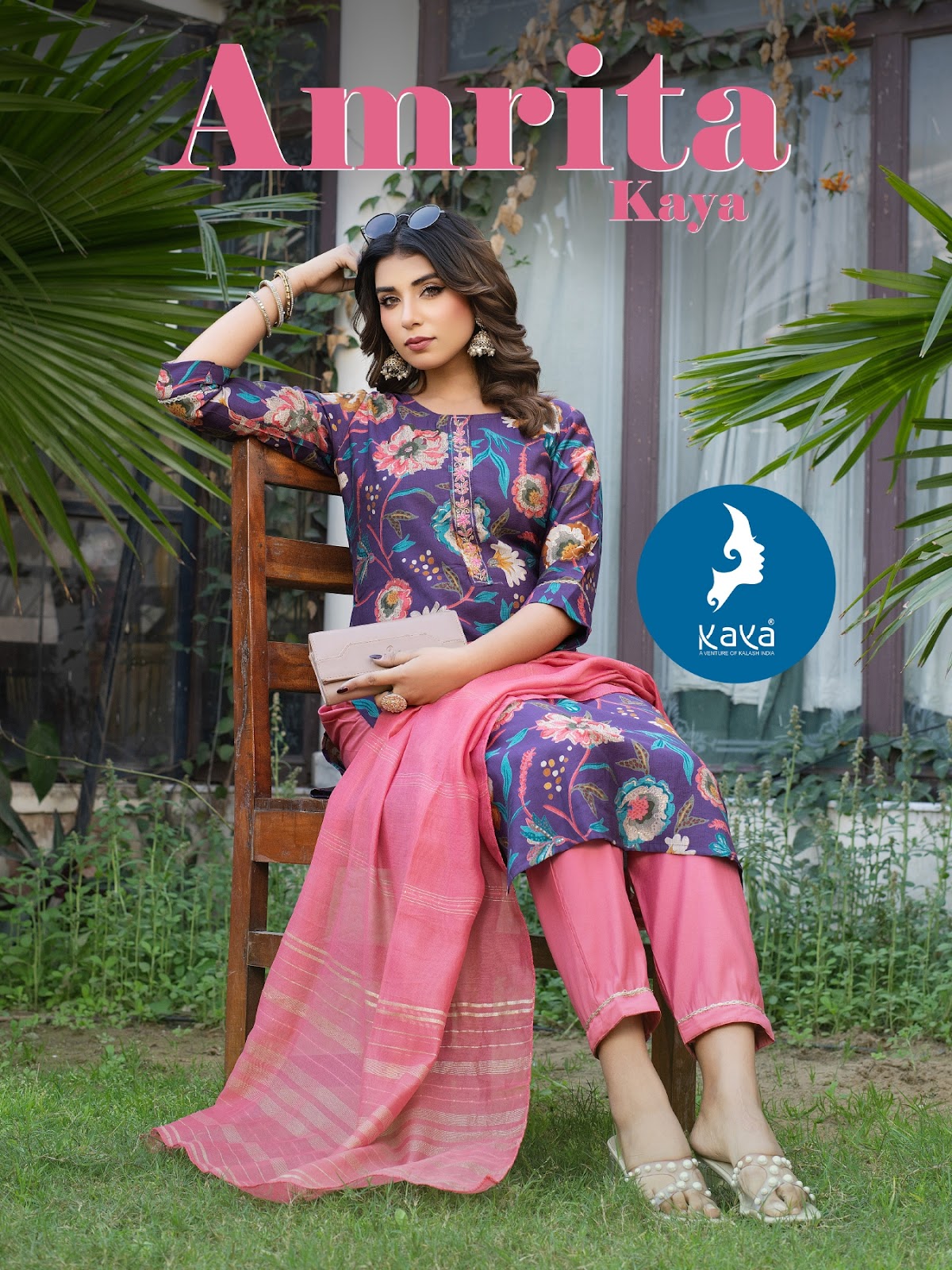 Amrita Kaya Vertican Readymade Pant Style Suits Supplier