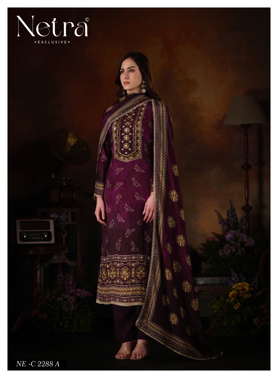 Amrita Netra Bemberg Muslin Pant Style Suits Supplier Ahmedabad