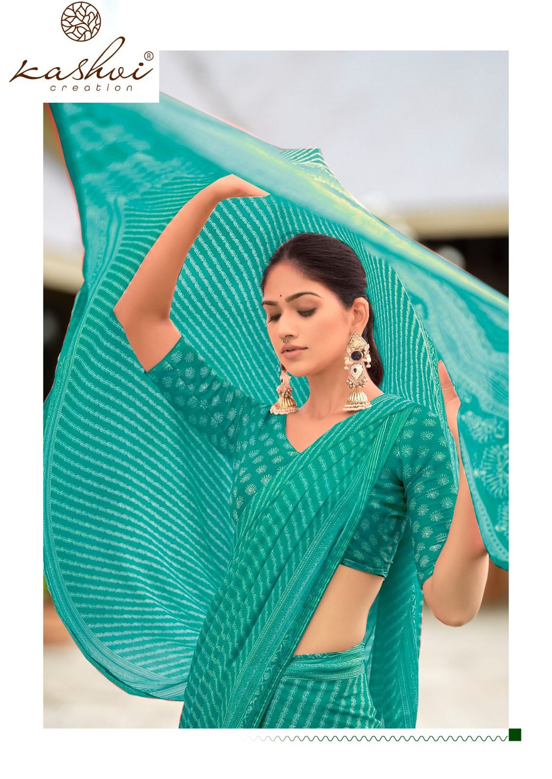 Amrita Vol 2 Kashvi Creation Dull Moss Sarees Wholesale Rate