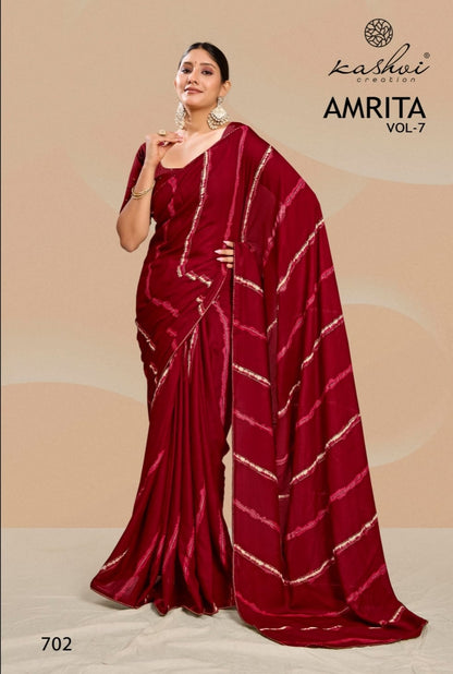 Amrita Vol 7 Kashvi Creation Dull Moss Sarees Manufacturer India
