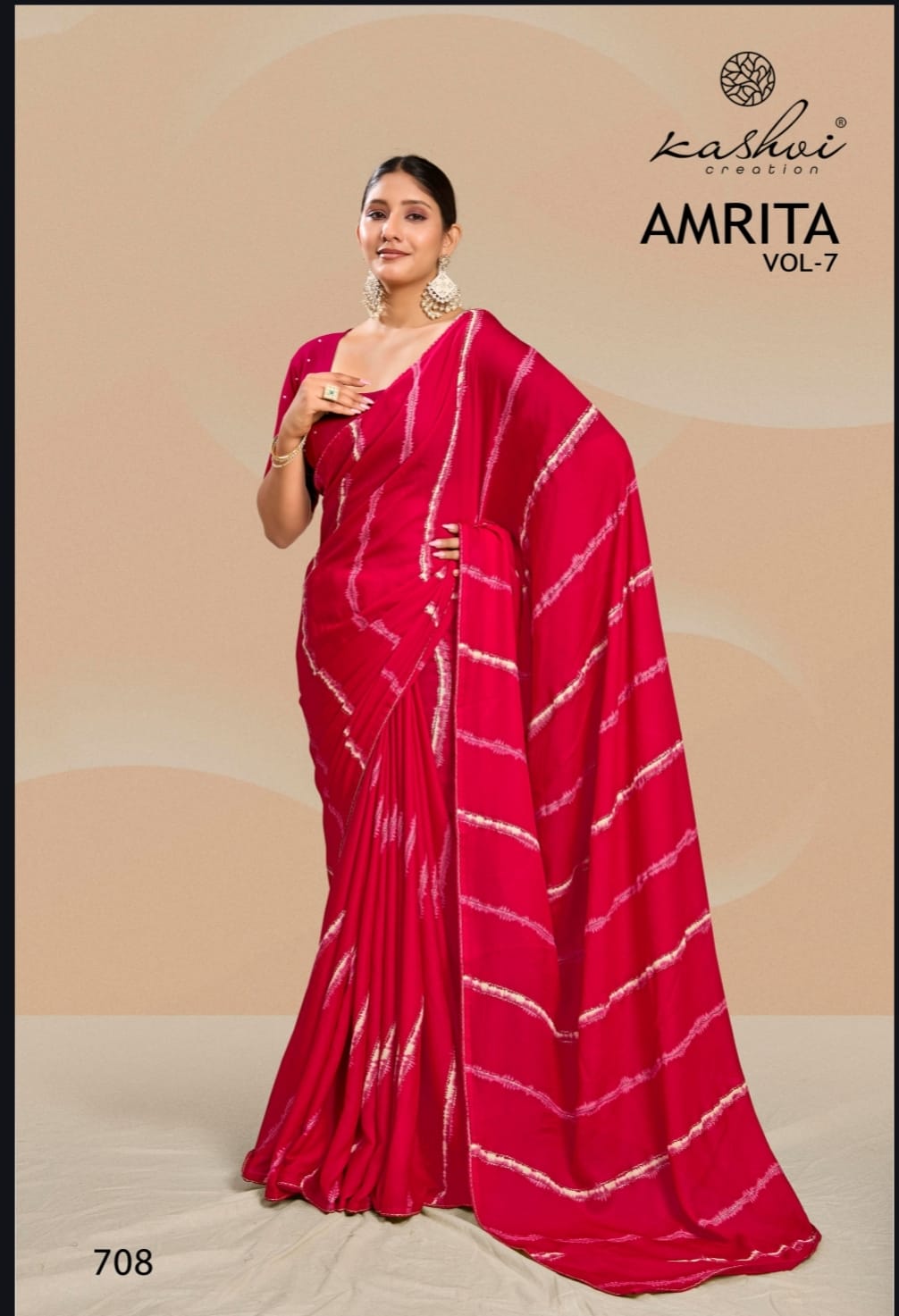 Amrita Vol 7 Kashvi Creation Dull Moss Sarees Manufacturer India
