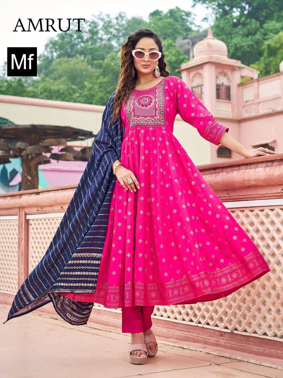 Amrut Mf Rayon 14Kg Readymade Pant Style Suits Wholesale Price