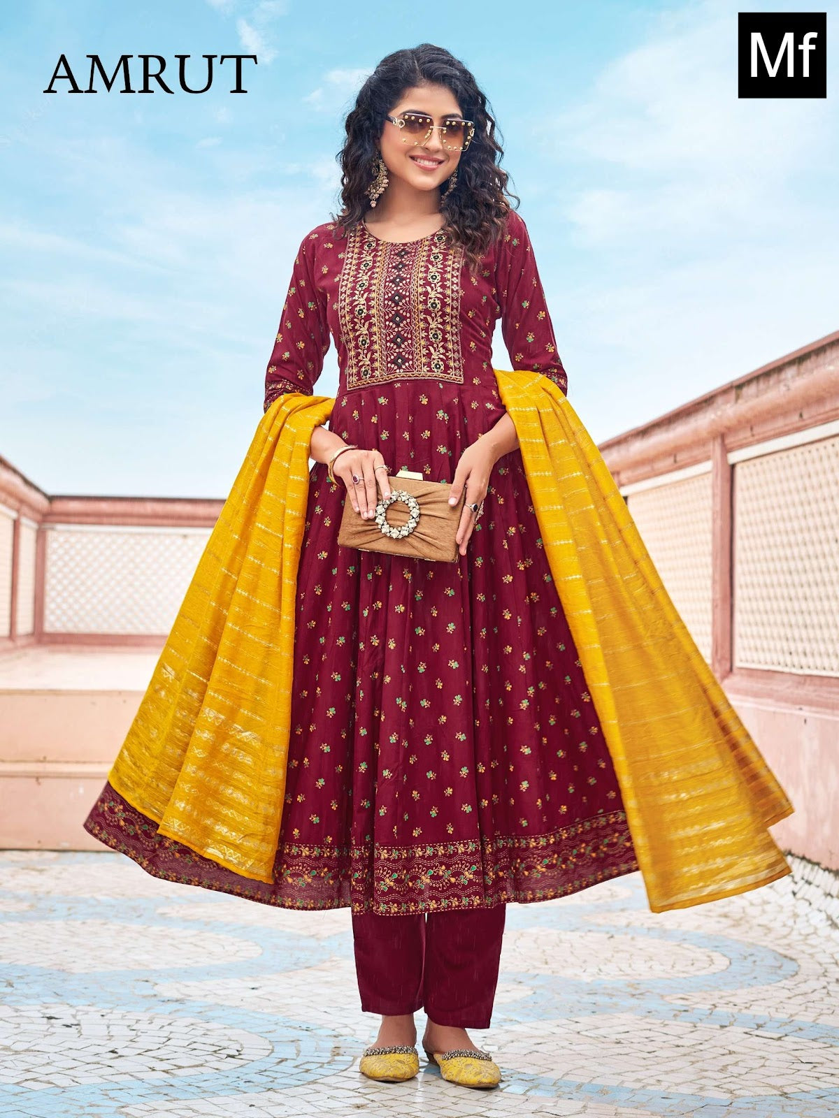 Amrut Mf Rayon 14Kg Readymade Pant Style Suits Wholesale Price
