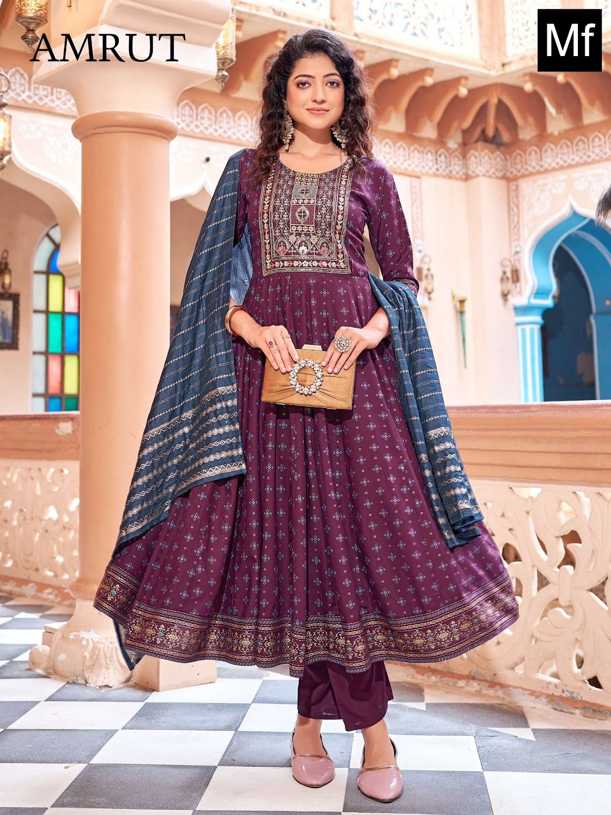 Amrut Mf Rayon 14Kg Readymade Pant Style Suits Wholesale Price